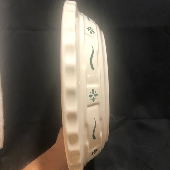 LONGABERGER WOVEN TRADITIONS CLASSIC GREEN 10” PIE PLATE - Picture 3 of 5